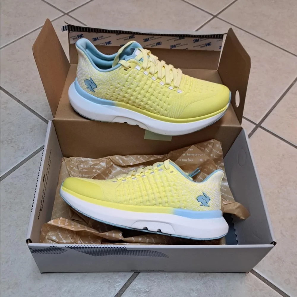 Rabbit "Dream Chaser" running shoes yellow and blue - Wmns sz 8 - Picture 10 of 11